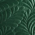 Narzuta  z  welwetu pikowana metodą tradycyjnego szycia we wzór liści - 220 x 240 cm - ciemnozielony 5