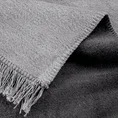 Koc DUO dwukolorowy bawełniano-akrylowy  z frędzlami, dwustronny - 150 x 200 cm - srebrny 4