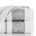 EUROFIRANY CLASSIC Ręcznik SYLWIA 1 z żakardową bordiurą tkaną w ornamentowy wzór - 70 x 140 cm - biały 1