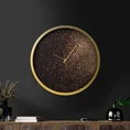 Dekoracyjny zegar ścienny w stylu nowoczesnym zdobiony brokatem - 40 x 5 x 40 cm - czarny 8