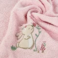 Ręcznik BABY z haftowaną aplikacją z zajączkiem - 50 x 90 cm - różowy 6
