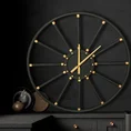 Dekoracyjny zegar ścienny w nowoczesnym stylu z metalu - 68 x 4 x 68 cm - czarny 5