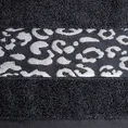 DIVA LINE Ręcznik LETA w kolorze stalowym, z żakardową bordiurą z motywem zwierzęcym i błyszczącą nicią - 70 x 140 cm - stalowy 2