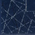 Dywanik łazienkowy NIKA z bawełny, dobrze chłonący wodę z geometrycznym wzorem wykończony błyszczącą nicią - 50 x 70 cm - granatowy 4