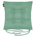 ADORE dwustronna welurowa poduszka siedziskowa na krzesło z czterema pikowaniami, gramatura 195 g/m2 - 40x40x8 cm - jasnoturkusowy 2