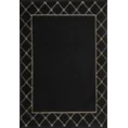 Dywanik łazienkowy MARTHA z bawełny, dobrze chłonący wodę z geometrycznym wzorem wykończony błyszczącą nicią - 50 x 70 cm - czarny 2