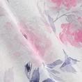 Zasłona FLEUR z malowanym kwiatowym deseniem przejrzysta - 140 x 250 cm - różowy 6