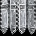 Tkanina firanowa zazdrostka z haftem i ażurem - 90 cm - biały 3