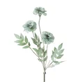 KAMELIA JAPOŃSKA sztuczny kwiat dekoracyjny z jedwabistej tkaniny - dł.70cm dł.kwiat 35cm - jasnoturkusowy 1