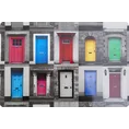 Podkładka DOOR z  nadrukiem kolorowych drzwi - 30 x 43 cm - brązowy 1