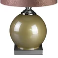 Lampa stołowa ALINE na kulistej podstawie z abażurem z welwetu w marmurkowy wzorek - ∅ 38 x 58 cm - bordowy 4
