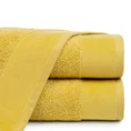 EVA MINGE Ręcznik JULITA gładki z miękką szenilową bordiurą - 50 x 90 cm - musztardowy 1