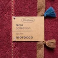 TERRA COLLECTION Ręcznik MOROCCO z kolorowymi frędzlami oraz bordiurą z przeszyciami - 50 x 90 cm - bordowy 7