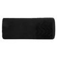 Ręcznik z welwetową bordiurą z wytłaczanym geometrycznym wzorem - 30 x 50 cm - czarny 3
