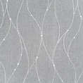 Dekoracja okienna ARLENA z etaminy zdobiona subtelnym srebrnym wzorem - 140 x 270 cm - biały 11