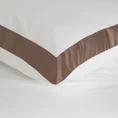 EUROFIRANY NOVA STYLE komplet pościeli REINA z wysokogatunkowej makosatyny bawełnianej  zdobiona kontrastującą kantą - 160 x 200 cm - biały 6
