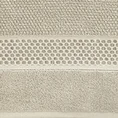 Ręcznik DANNY bawełniany o ryżowej strukturze podkreślony żakardową bordiurą o wypukłym wzorze - 30 x 50 cm - beżowy 2