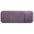 ELLA LINE Ręcznik MIKE w kolorze fioletowym, bawełniany tkany w krateczkę z welurowym brzegiem - 50 x 90 cm - fioletowy 3