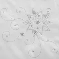 Obrus świąteczny ANDIE z haftem z motywem gwiazdki - 85 x 85 cm - biały 2