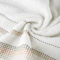 Ręcznik POLA z żakardową bordiurą zdobioną stebnowaniem - 50 x 90 cm - kremowy 5