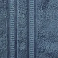 EUROFIRANY PREMIUM Ręcznik MILA  z włókien bambusowych z  bordiurą tkaną w ozdobne pasy 3D - 50 x 90 cm - granatowy 2