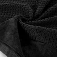 Ręcznik FRIDA bawełniany o strukturze krateczki z szeroką welurową bordiurą - 30 x 50 cm - czarny 5