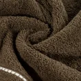 DESIGN 91 Ręcznik IZA klasyczny jednokolorowy z bordiurą w pasy - 50 x 90 cm - brązowy 4