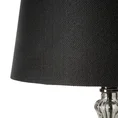 Lampa stołowa REMI z kryształową podstawą i matowym abażurem - 27 x 26 x 62 cm - czarny 3