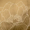 Bieżnik welwetowy BLINK 13 z welwetu z dużym wzorem lilii wodnej - 35 x 180 cm - miodowy 5