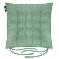 ADORE dwustronna welurowa poduszka siedziskowa na krzesło z szesnastoma pikowaniami, gramatura 195 g/m2 - 40 x 40 x 6 cm - jasnoturkusowy 2