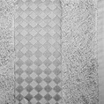 Ręcznik BAMBO02 w kolorze srebrnym, z domieszką włókien bambusowych, z ozdobną bordiurą z geometrycznym wzorem - 70 x 140 cm - srebrny 2
