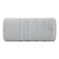Ręcznik bawełniany DALI z bordiurą w paseczki przetykane srebrną nitką - 50 x 90 cm - srebrny 3