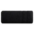 Ręcznik ALINE klasyczny z bordiurą w formie tkanych paseczków - 30 x 50 cm - czarny 3