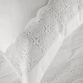 Pościel z satyny bawełnianej zdobiona elegancką koronką i zakładkami - 160 x 200 cm, 2 szt. 70 x 80 cm - biały 5