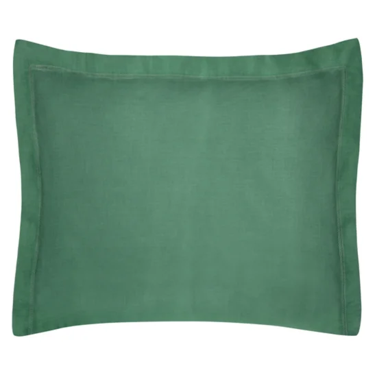 NOVA COLOUR Poszewka na poduszkę bawełniana z satynowym połyskiem - 70 x 90 cm - butelkowy zielony