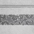 EUROFIRANY CLASSIC Ręcznik SYLWIA 1 z żakardową bordiurą tkaną w ornamentowy wzór - 70 x 140 cm - popielaty 2
