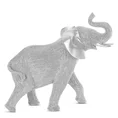 SŁOŃ - figurka dekoracyjna ELDO o drobnym strukturalnym wzorze - 30 x 13 x 26 cm - srebrny 2