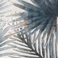 Obraz VERDE ręcznie malowane na płótnie egzotyczne liście o wypukłej strukturze - 100 x 100 cm - biały 2
