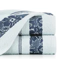 EUROFIRANY CLASSIC Ręcznik SYLWIA 1 z żakardową bordiurą tkaną w ornamentowy wzór - 50 x 90 cm - niebieski 1