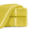 EUROFIRANY PREMIUM Ręcznik CALEB z bawełny frotte o strukturze drobnej krateczki - 70 x 140 cm - musztardowy 1