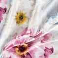 Zasłona welwetowa z kwiatowym nadrukiem - 140 x 250 cm - różowy 6