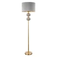 Lampa stojąca SUZI dekoracyjna z welwetowym abażurem - ∅ 46 x 174 cm - srebrny 3