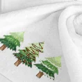 Ręcznik świąteczny SANTA 17 bawełniany  z haftem z choinkami - 50 x 90 cm - biały 5