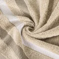 EUROFIRANY CLASSIC Ręcznik bawełniany GRACJA z ozdobną bordiurą w pasy - 30 x 50 cm - beżowy 5