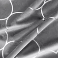 Zasłona welwetowa ze srebrnym nadrukiem wzór marokańskiej koniczyny - 140 x 250 cm - grafitowy 6