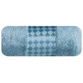 Ręcznik BAMBO02 w kolorze niebieskim, z domieszką włókien bambusowych, z ozdobną bordiurą z geometrycznym wzorem - 50 x 90 cm - niebieski 3