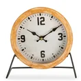 Zegar stołowy w stylu retro shabby chic, średnica 20 cm - 20 x 5 x 22 cm - biały 1