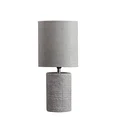 Lampa AGIS na ceramicznej podstawie z wytłaczanym wzorem tkaniny - ∅ 20 x 43 cm - stalowy 5
