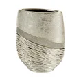 Wazon dekoracyjny KORAL 3 w stylu glamour zdobiona kryształkami - 21 x 8 x 28 cm - jasnozłoty 1