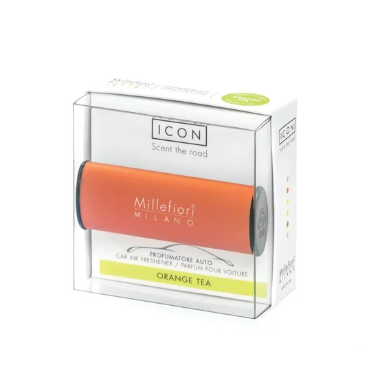 MILLEFIORI Zapach do samochodu  CAR ICON Orange tea - 7 x 2.5 x 1 cm - pomarańczowy
